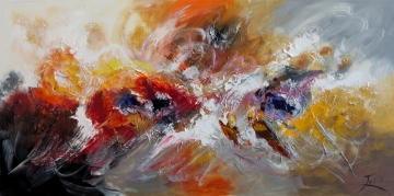 Schilderij abstract 70x140