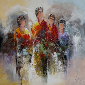Schilderij figuratief 100x100