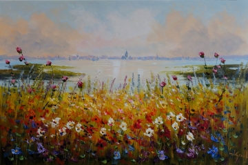 Schilderij landschap 100x150