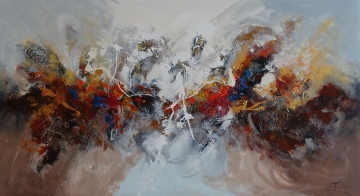 Schilderij abstract 100x180