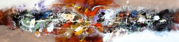 Schilderij abstract 30x120