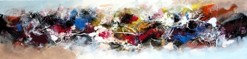 Schilderij abstract 30x120