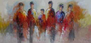 Schilderij figuratief 70x140