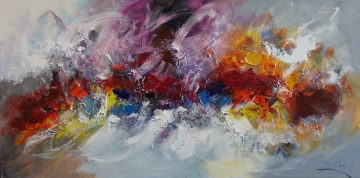 Schilderij abstract 70x140