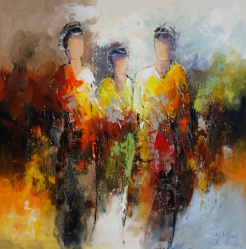 Schilderij figuratief 100x100