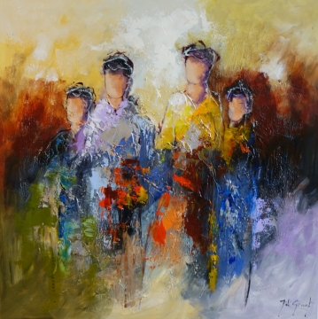 Schilderij figuratief 100x100