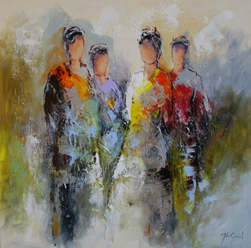 Schilderij figuratief 100x100