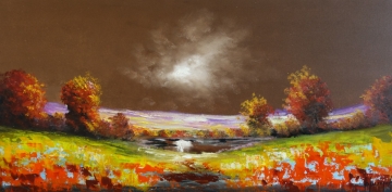 Schilderij landschap 60x120