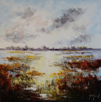 Schilderij landschap 100x100
