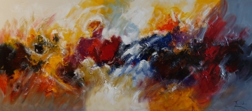 Schilderij abstract 80x180