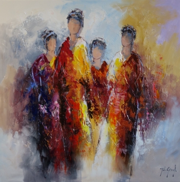 Schilderij figuratief 100x100