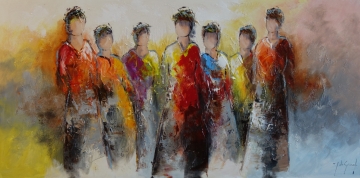 Schilderij figuratief 70x140