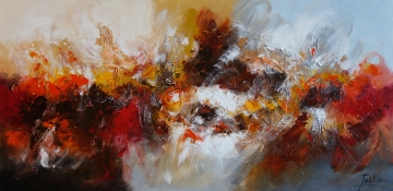 Schilderij abstract 70x140