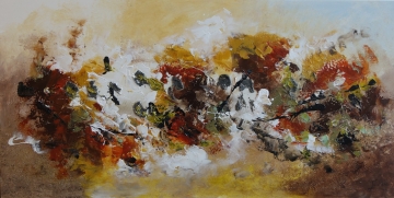 Schilderij abstract 70x140