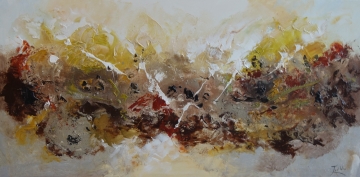 Schilderij abstract 70x140