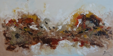 Schilderij abstract 70x140