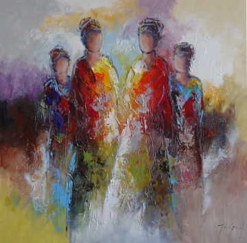 Schilderij figuratief 100x100