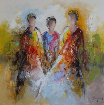 Schilderij figuratief 100x100