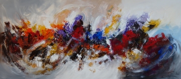 Schilderij abstract 80x180