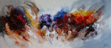 Schilderij abstract 80x180