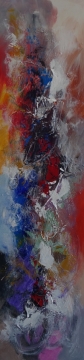 Schilderij abstract 30x120