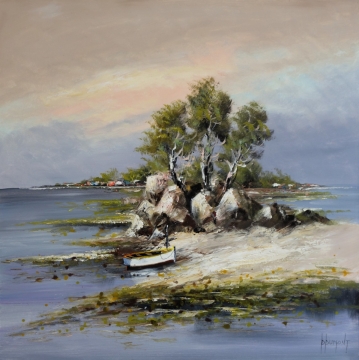 Schilderij landschap 100x100