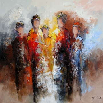 Schilderij figuratief 100x100