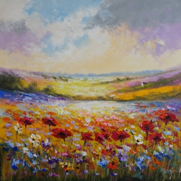 Schilderij landschap 100x100