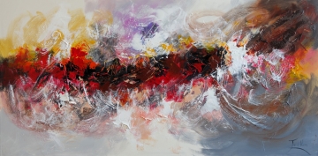 Schilderij abstract 70x140