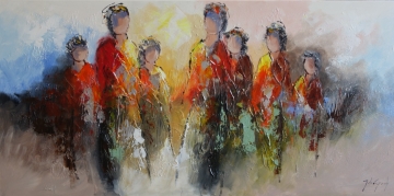 Schilderij figuratief 70x140