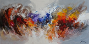 Schilderij abstract 70x140