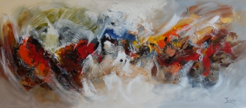 Schilderij abstract 80x180