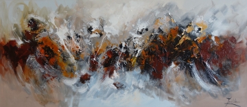 Schilderij abstract 80x180