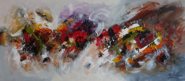 Schilderij abstract 80x180