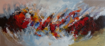 Schilderij abstract 80x180