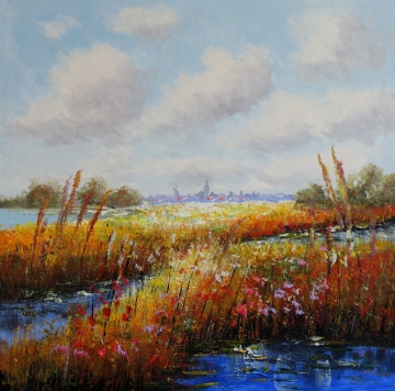 Schilderij landschap 100x100