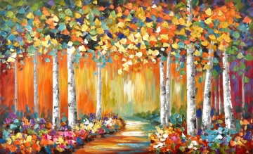 Schilderij magisch bos 74x120