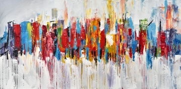 Schilderij abstract 70x140