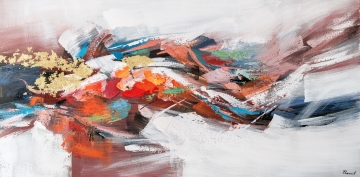Schilderij abstract 60x120