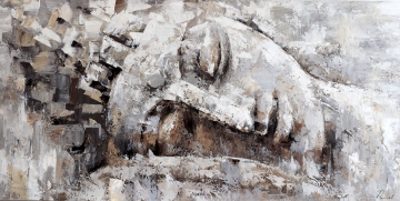 Schilderij Boeddha 70x140