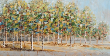 schilderij bomen 70x140
