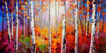 Schilderij bomen 70x140