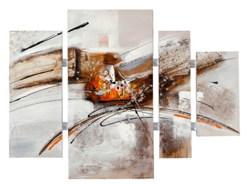 Schilderij abstract 4-luik 74x109