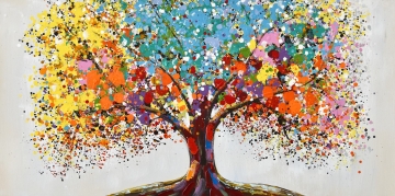 schilderij boom 70x140