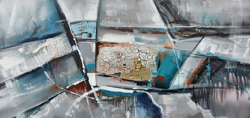 Schilderij abstract 70x140