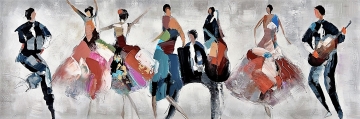 schilderij dans en muziek 50x150