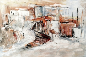 Schilderij abstract 100x150