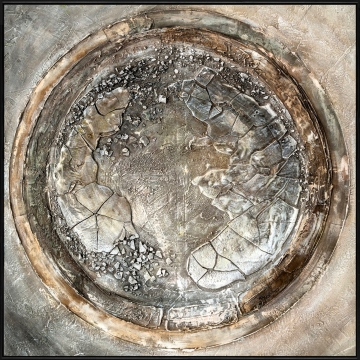 Schilderij abstract cirkel 100x100
