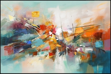 Schilderij abstract 100x150