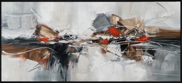 Schilderij abstract aardetint 80x180